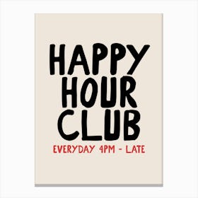 Happy Hour Club Canvas Print