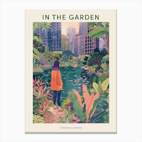In The Garden Poster Hamarikyu Gardens Japan 1 Canvas Print