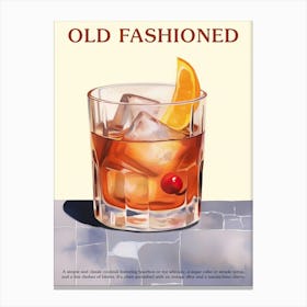 Old Fashioned Cocktail Kitchen Art Canvas Print