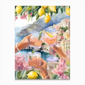 Lemon Amalfi Coast Print Canvas Print