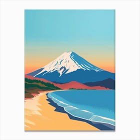Mount Fuji Japan 2 Colourful Illustration Canvas Print