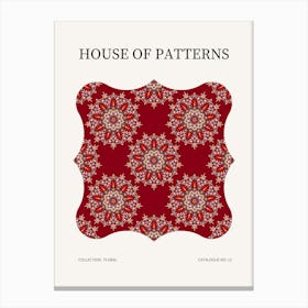 Floral Pattern Poster 12 Canvas Print