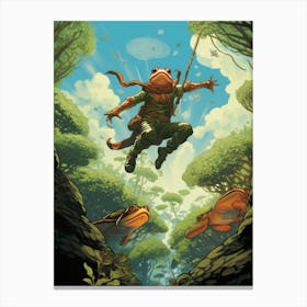 Leap Of Faith Storybook Frog 4 Canvas Print