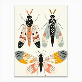 Colourful Insect Illustration Hornet 8 Canvas Print