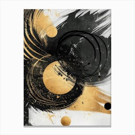 Abstract Black And Gold Canvas Print 10 Canvas Print