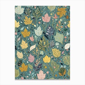 Autumn Leaves Pattern Canvas Print