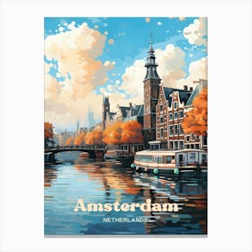 Amsterdam Netherlands Travel Art 1 Canvas Print