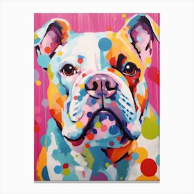 Bulldog Pop Art Inspired 2 Canvas Print