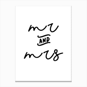 Mr And Mrs Canvas Print