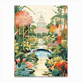 Birmingham Botanical Gardens Modern Illustration 3 Canvas Print