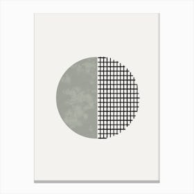 Circle With Black Lines Canvas Print