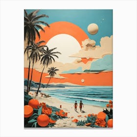 Oranges On The Beach Canvas Print