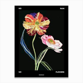 No Rain No Flowers Poster Ranunculus 1 Canvas Print