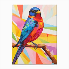 Colourful Bird Painting Barn Swallow 2 Canvas Print