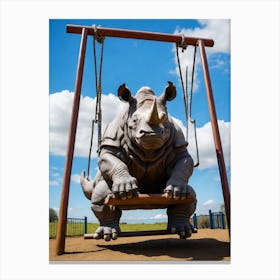 Rhino Swing Canvas Print