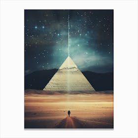 Cosmic pyramid in the desert 1 Canvas Print