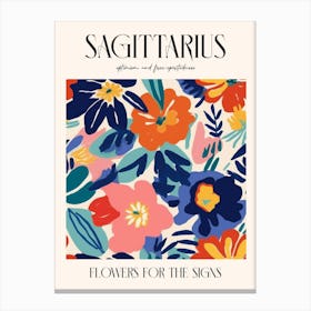 Flowers For The Signs Sagittarius 1 Zodiac Sign Canvas Print