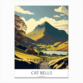 Cat Bells Lake District Art Print Cat Bells Lake District Print Cumbria Derwent Water Cat Bells Print Cat Bells Photo Canvas Print