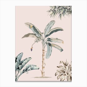 Jungle Pink Beige Canvas Print