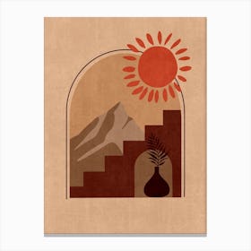 Sun And Mountains Canvas Print