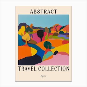 Abstract Travel Collection Poster Nigeria 3 Canvas Print