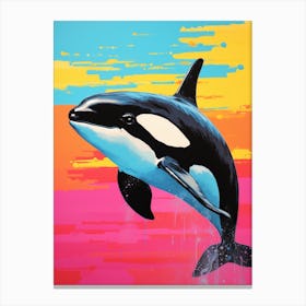 Pop Art Orca Whale 1 Canvas Print