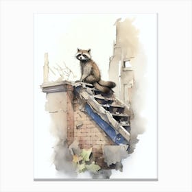 Raccoon Urban Explorer 9 Canvas Print
