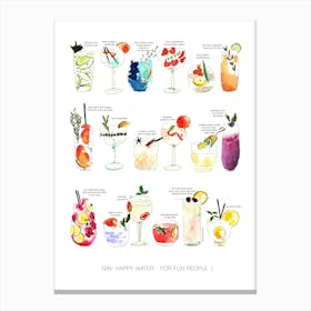 Gin Happy Water Canvas Print