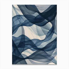 Abstract Blue Wave 1 Canvas Print