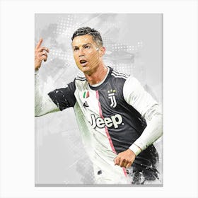 Ronaldo Juventus Painting Canvas Print