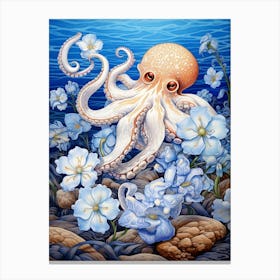 Octopus Exploring Surroundings 2 Canvas Print