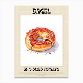 Sun Dried Tomato Bagel 3 Canvas Print