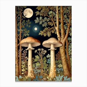 William Morris Mushrooms In The Forest Canvas Print