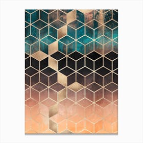 Ombre Dream Cubes Canvas Print