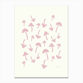 Pink Mushrooms Canvas Print