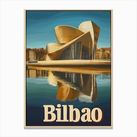 Aihrgdesign A Vintage Travel Poster Of Bilbao 1 Canvas Print