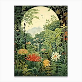 New York Botanical Garden Usa Henri Rousseau Style 3 Canvas Print