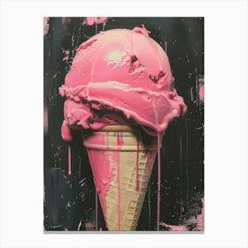 'Pink Ice Cream' 1 Canvas Print