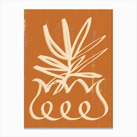 Floopy Potted Plant Terracotta Canvas Print
