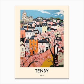 Tenby (Wales) Painting 3 Travel Poster Canvas Print