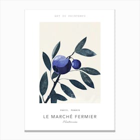 Blueberries Le Marche Fermier Poster 3 Canvas Print