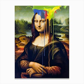 An Image Of The Mona Lisa With A Unique Twist Canvas Print