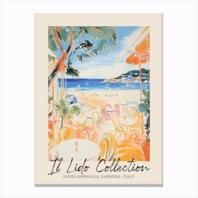 Costa Smeralda, Sardinia   Italy Il Lido Collection Beach Club Poster 8 Canvas Print