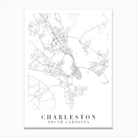 Charleston South Carolina Street Map Minimal Canvas Print