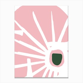 Pink Flower Abstract Art Canvas Print