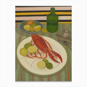 Crayfish Italian Still Life Painting Canvas Print