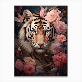 Tiger Art In Romanticism Style 3 Canvas Print
