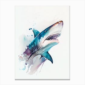 Sand Tiger 2 Shark Watercolour Canvas Print
