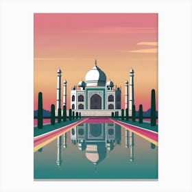 Taj Mahal At Sunset 1 Canvas Print