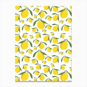 Lemon Pattern Canvas Print